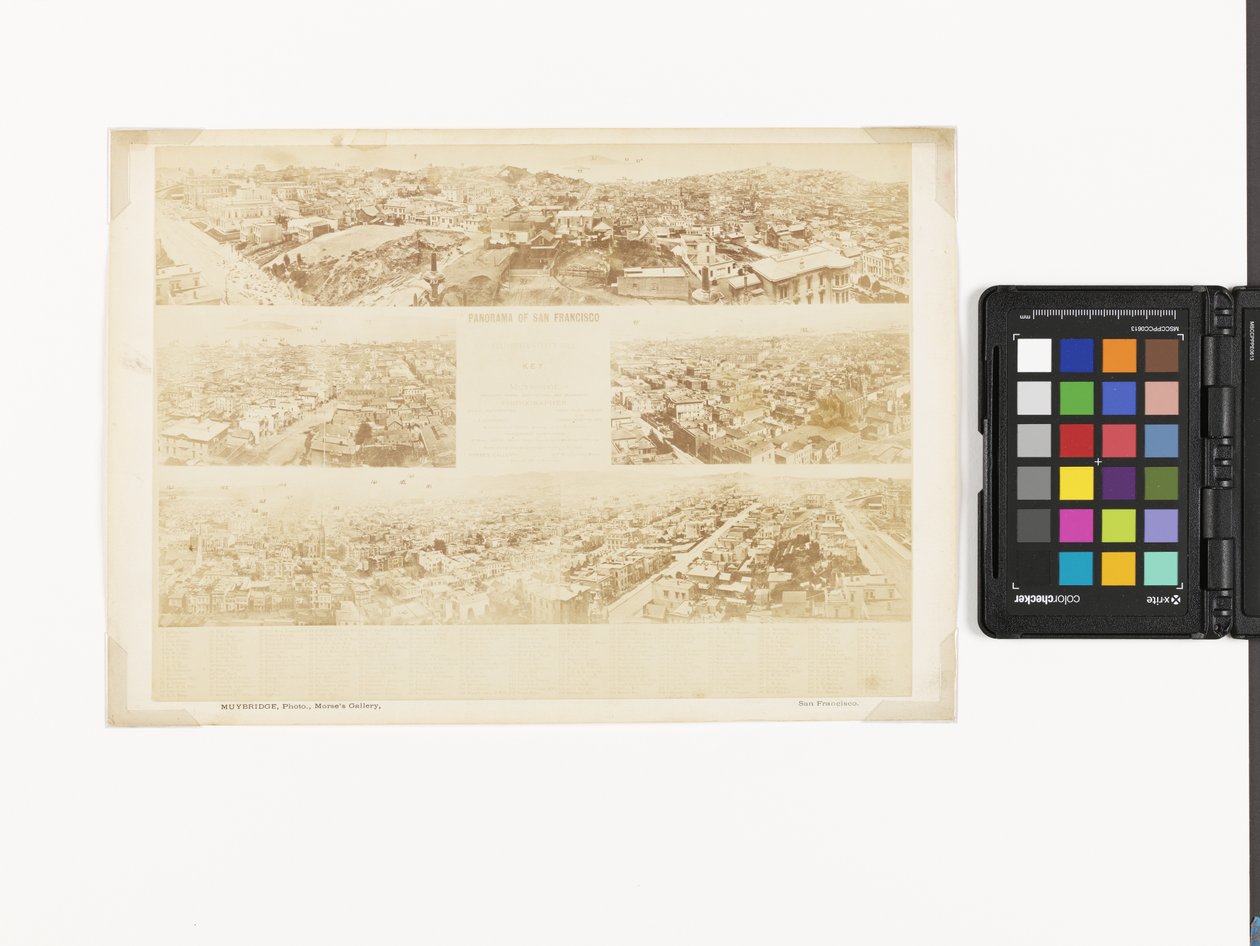 Avain San Franciscon panoraamaan California Street Hilliltä tekijältä Eadweard Muybridge