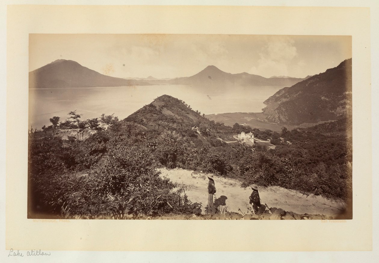 Amatitlán-järvi, Guatemala tekijältä Eadweard Muybridge