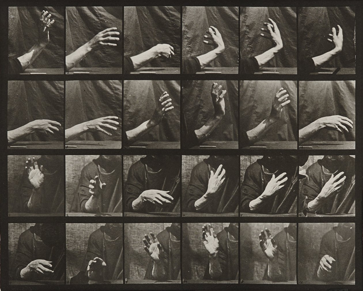 Käden liike; lyönnin aikaa tekijältä Eadweard Muybridge