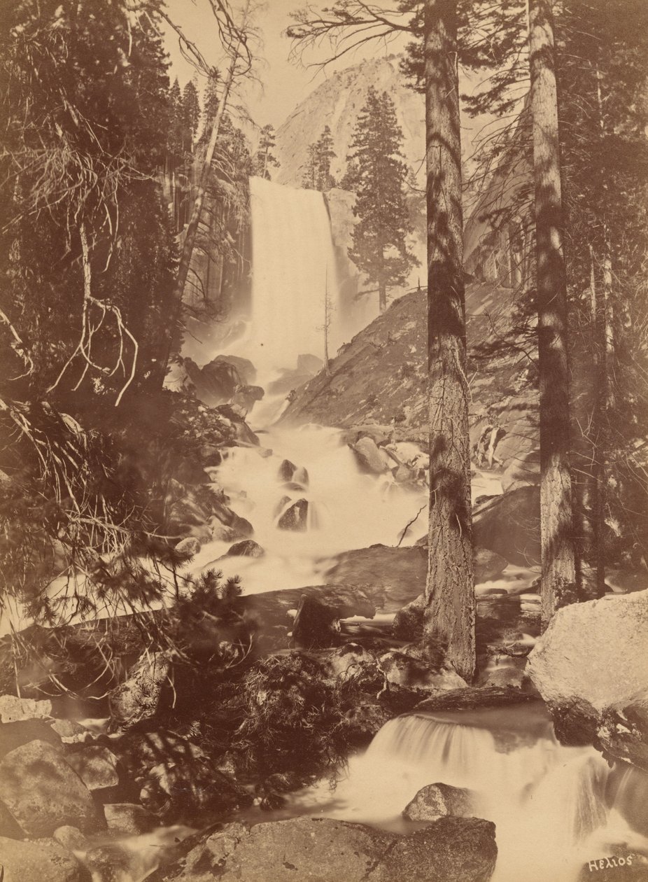 Pi-wy-ack (timanttikataraktio), Vernal Falls, Yosemite Valley, Kalifornia,1867 (kuva) tekijältä Eadweard Muybridge
