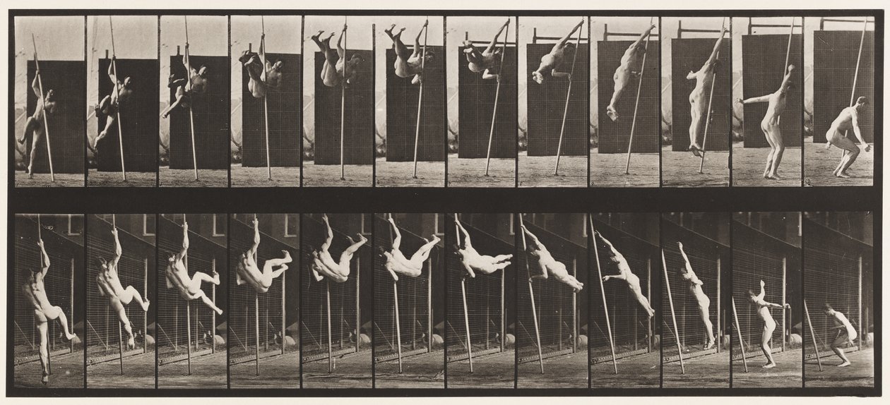 Levy 165. Hyppy; Seiväshyppy tekijältä Eadweard Muybridge