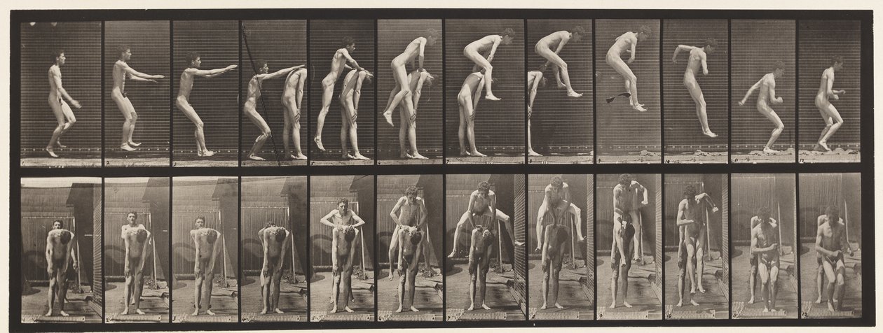 Levy 166. Hyppy; Miehen Selän yli tekijältä Eadweard Muybridge