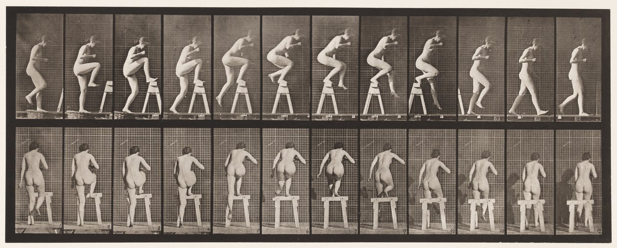 Levy 178. Pukkipukin päälle ja yli astuminen tekijältä Eadweard Muybridge