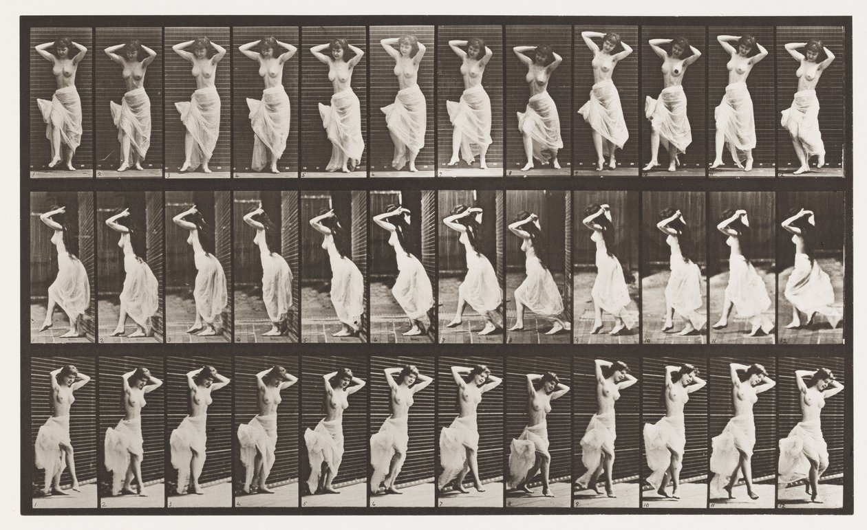 Lauta 190. Tanssii (nautch) tekijältä Eadweard Muybridge