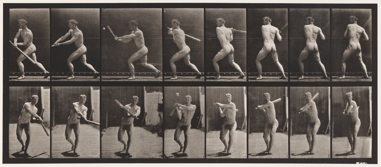 Lauta 278. Baseball; Lyöminen tekijältä Eadweard Muybridge