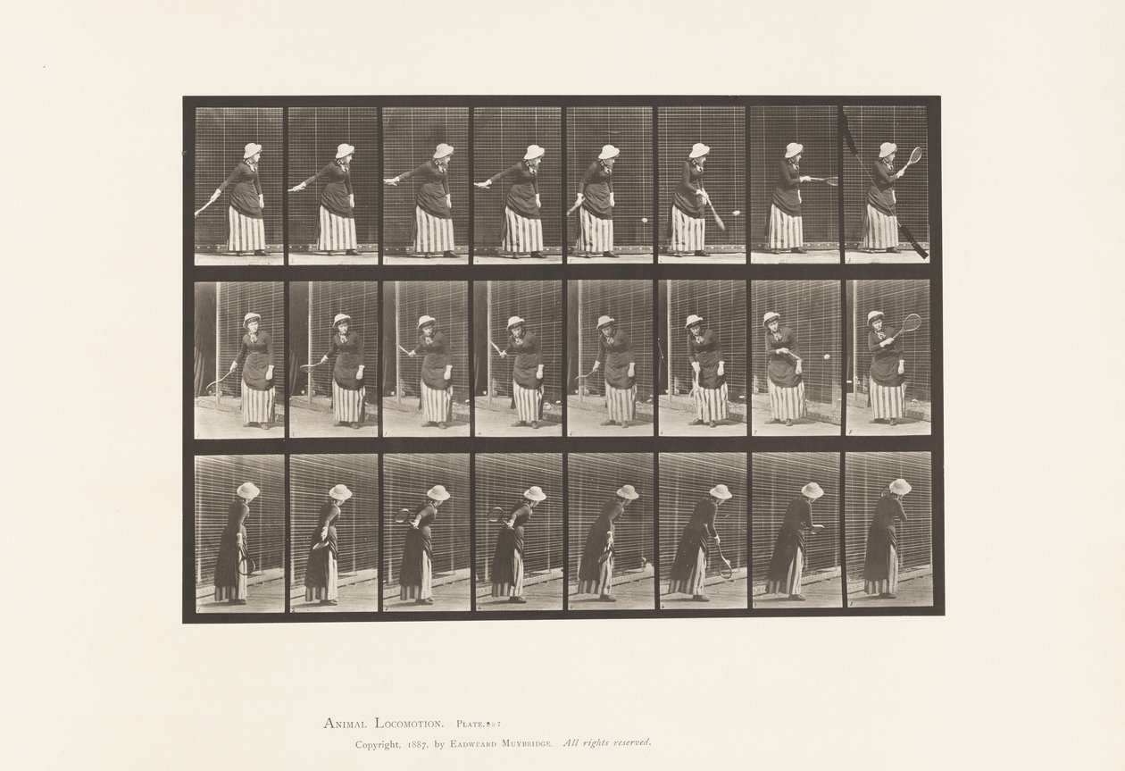 Lauta 297. Nurmikon tennis tekijältä Eadweard Muybridge