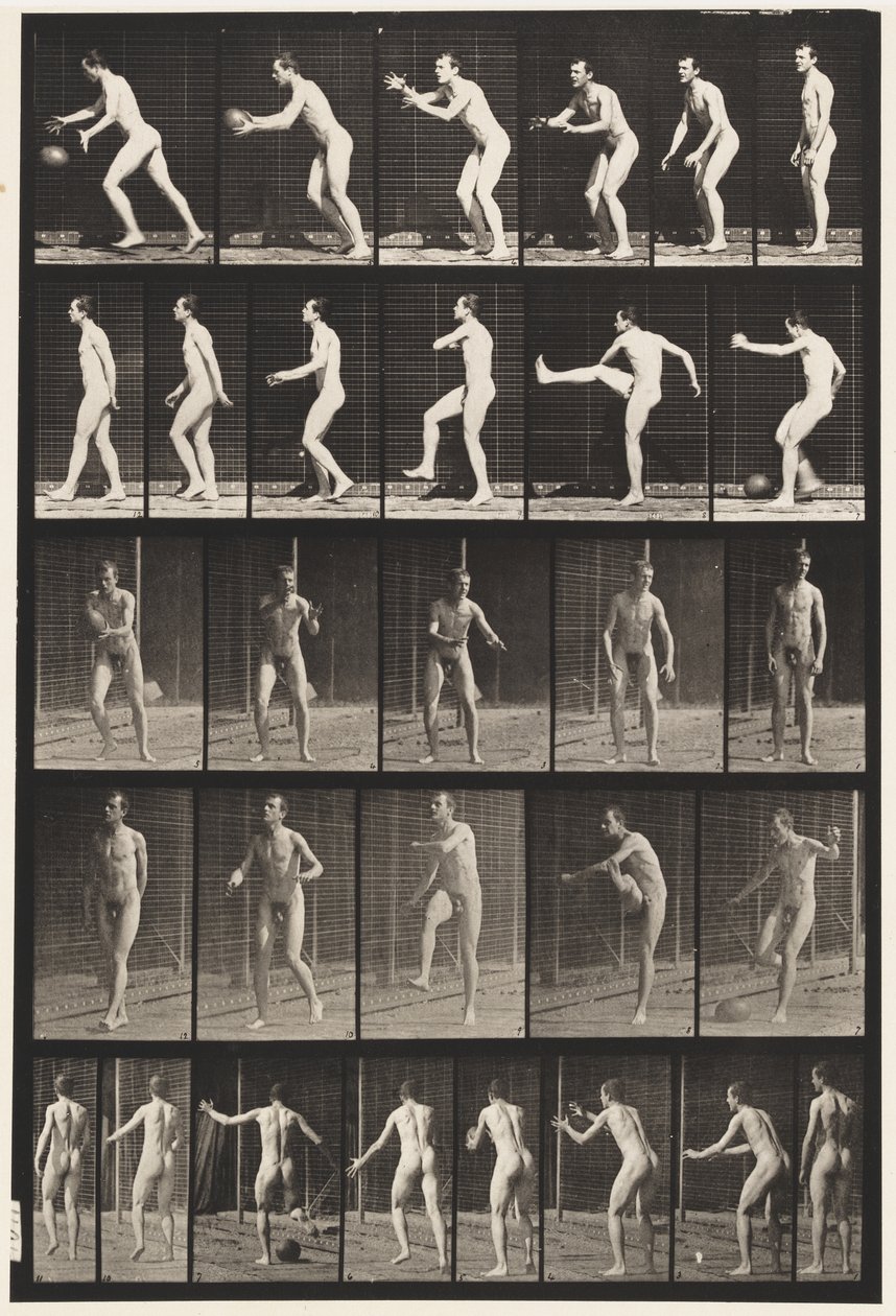 Lauta 300. Jalkapallo; pudotuspotku, 1885 tekijältä Eadweard Muybridge