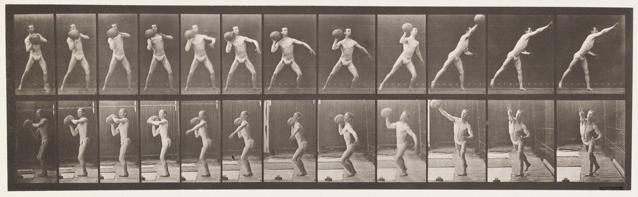 Levy 319. 75 lb:n kiven nostaminen tekijältä Eadweard Muybridge