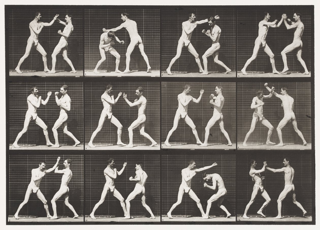 Levy 336. Nyrkkeily; Avoin käsi (kengät) tekijältä Eadweard Muybridge