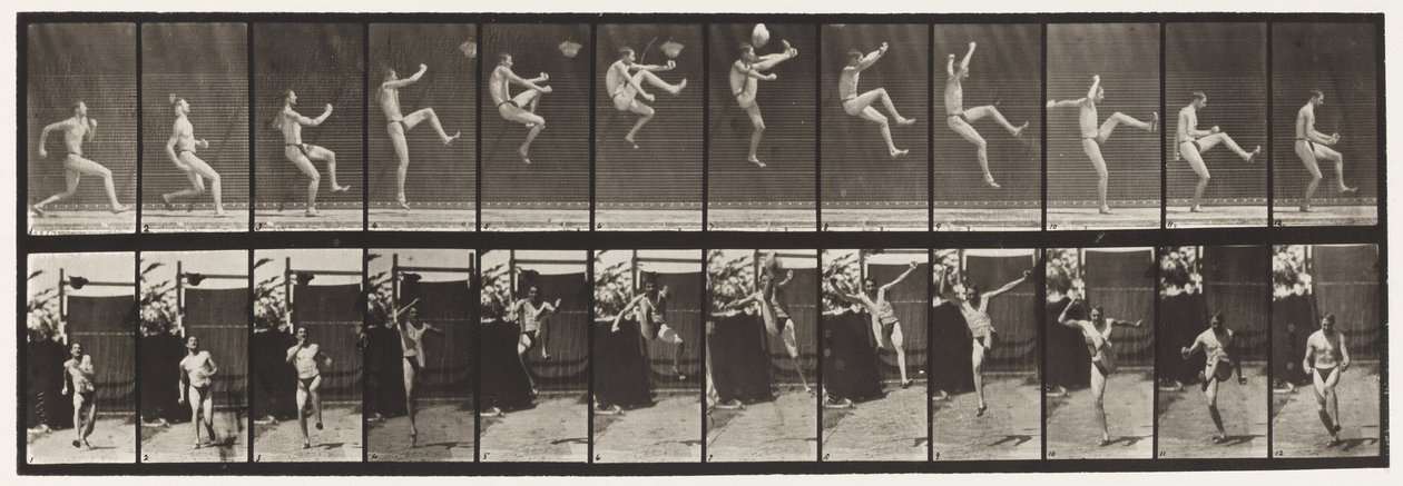 Levy 366. Juokseminen, veto ja potku tekijältä Eadweard Muybridge