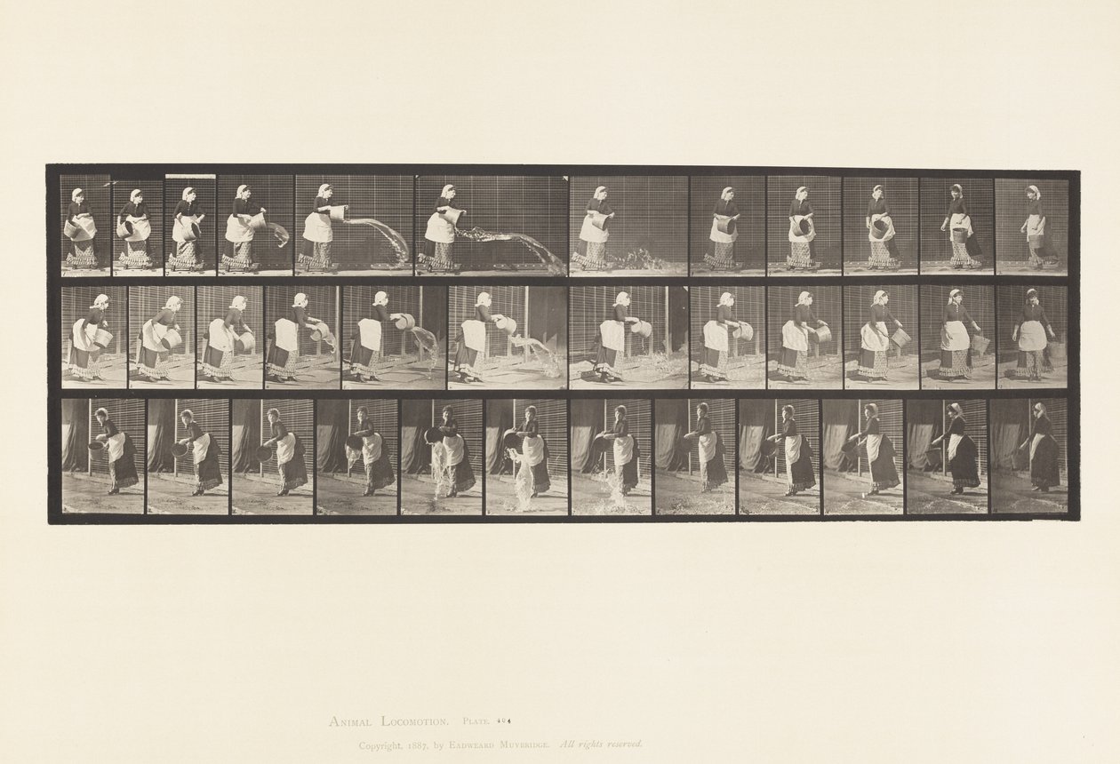 Lauta 404. Vesiämpäri, 1885 tekijältä Eadweard Muybridge