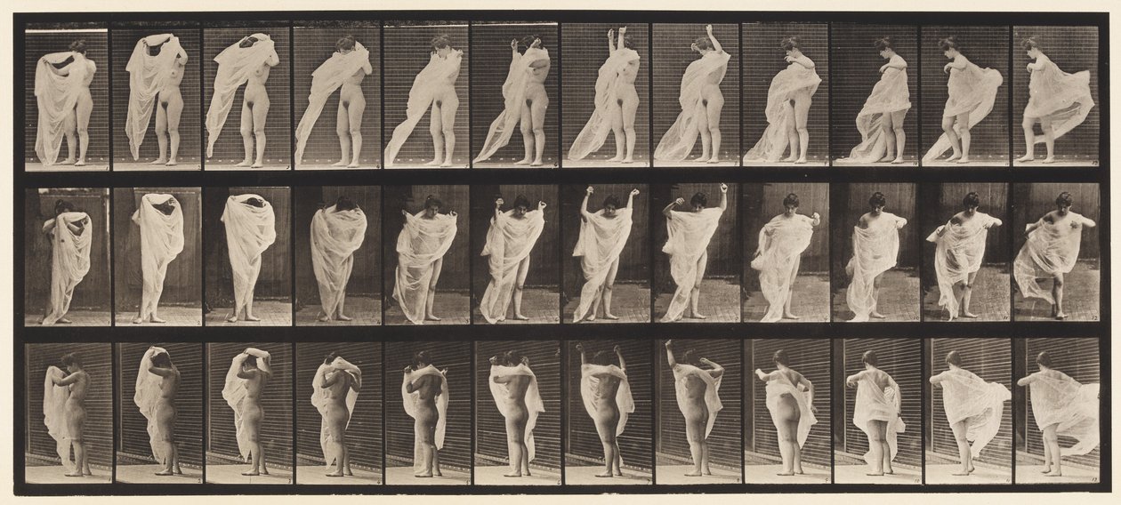 Lautas 416. WC, pukeminen mekko tekijältä Eadweard Muybridge