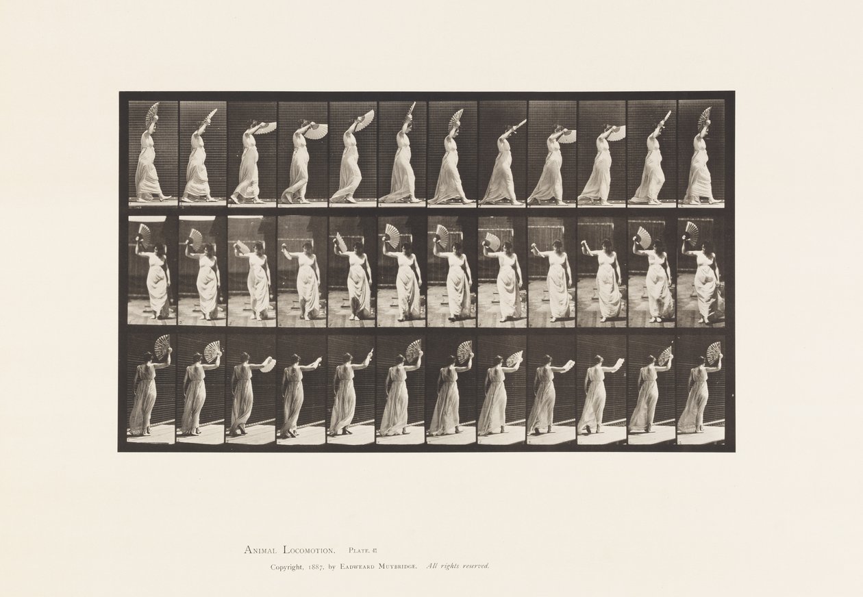 Levy 41. Kävely, flirttaileva tuuletin tekijältä Eadweard Muybridge