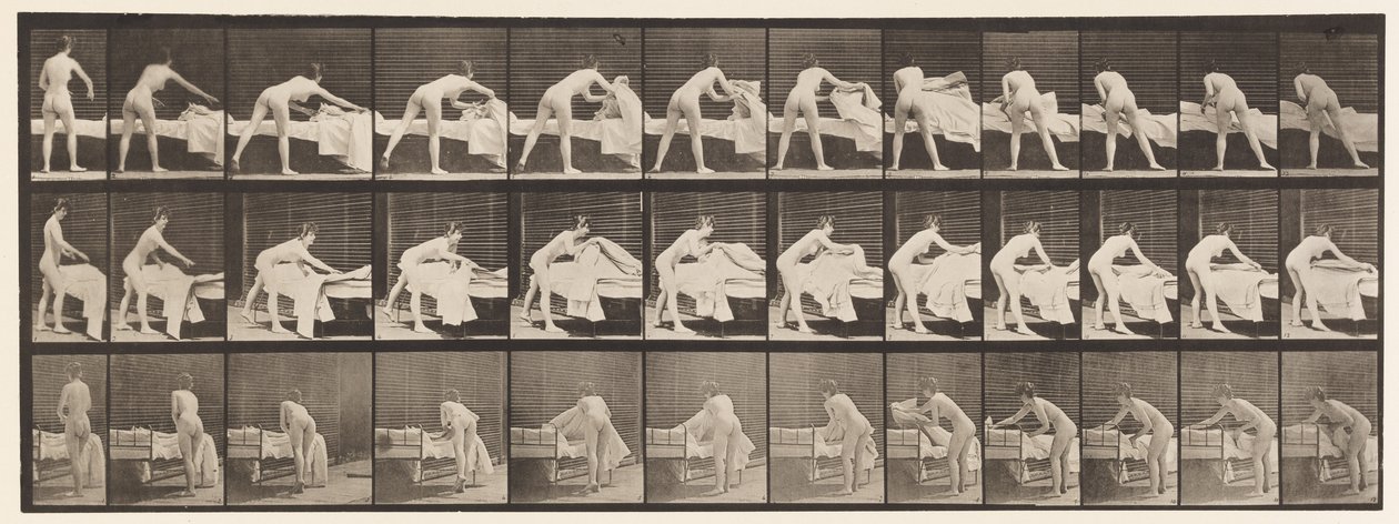 Lauta 436. Sängyn pedaus tekijältä Eadweard Muybridge
