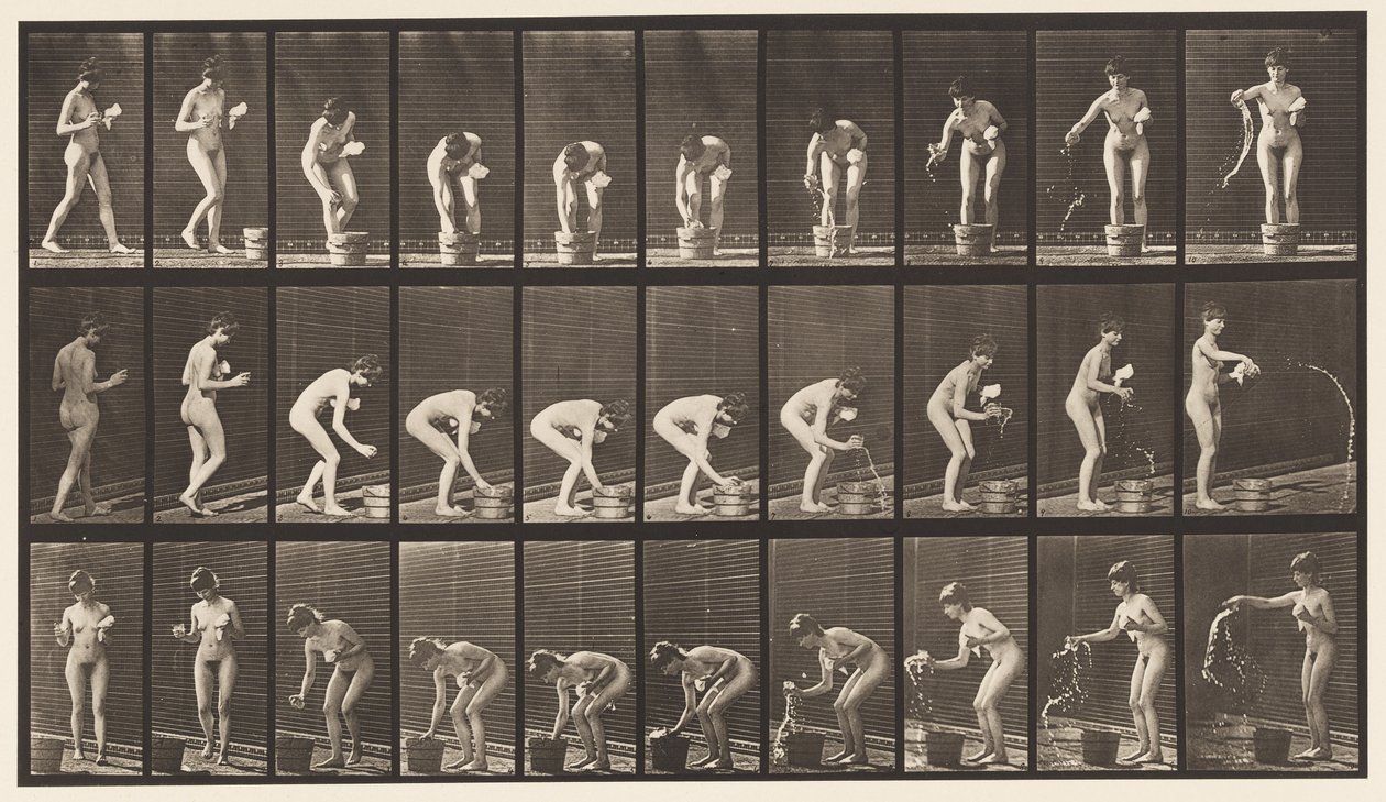 Levy 440. Taivuttava ja huuhteleva juomalasi tekijältä Eadweard Muybridge