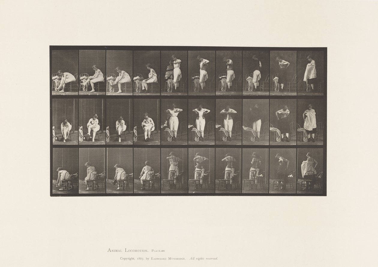 Levy 494. WC:n sekalaiset vaiheet tekijältä Eadweard Muybridge