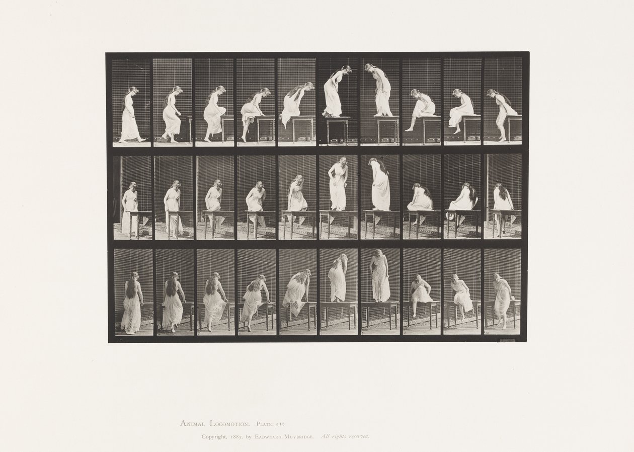 Levy 513. Nousu- ja poistumispöytä tekijältä Eadweard Muybridge
