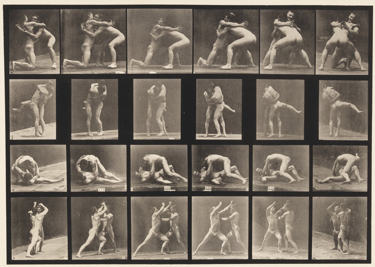 Kilpi 520. A, 98 ja 100 Paini; B, 98 ja 100 paini tekijältä Eadweard Muybridge