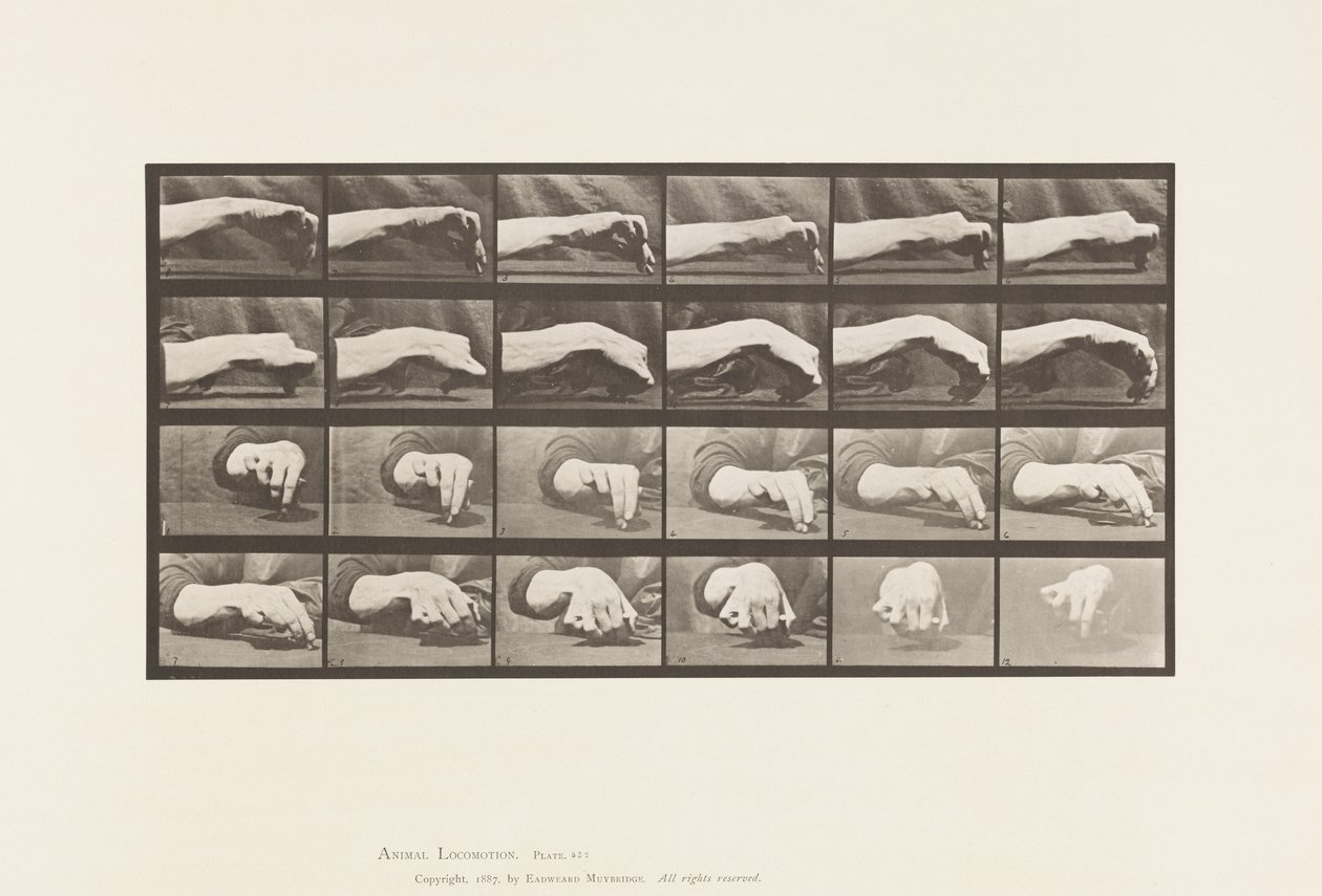 Levy 532. Käden liike; Ympyrän piirtäminen, 1885 tekijältä Eadweard Muybridge