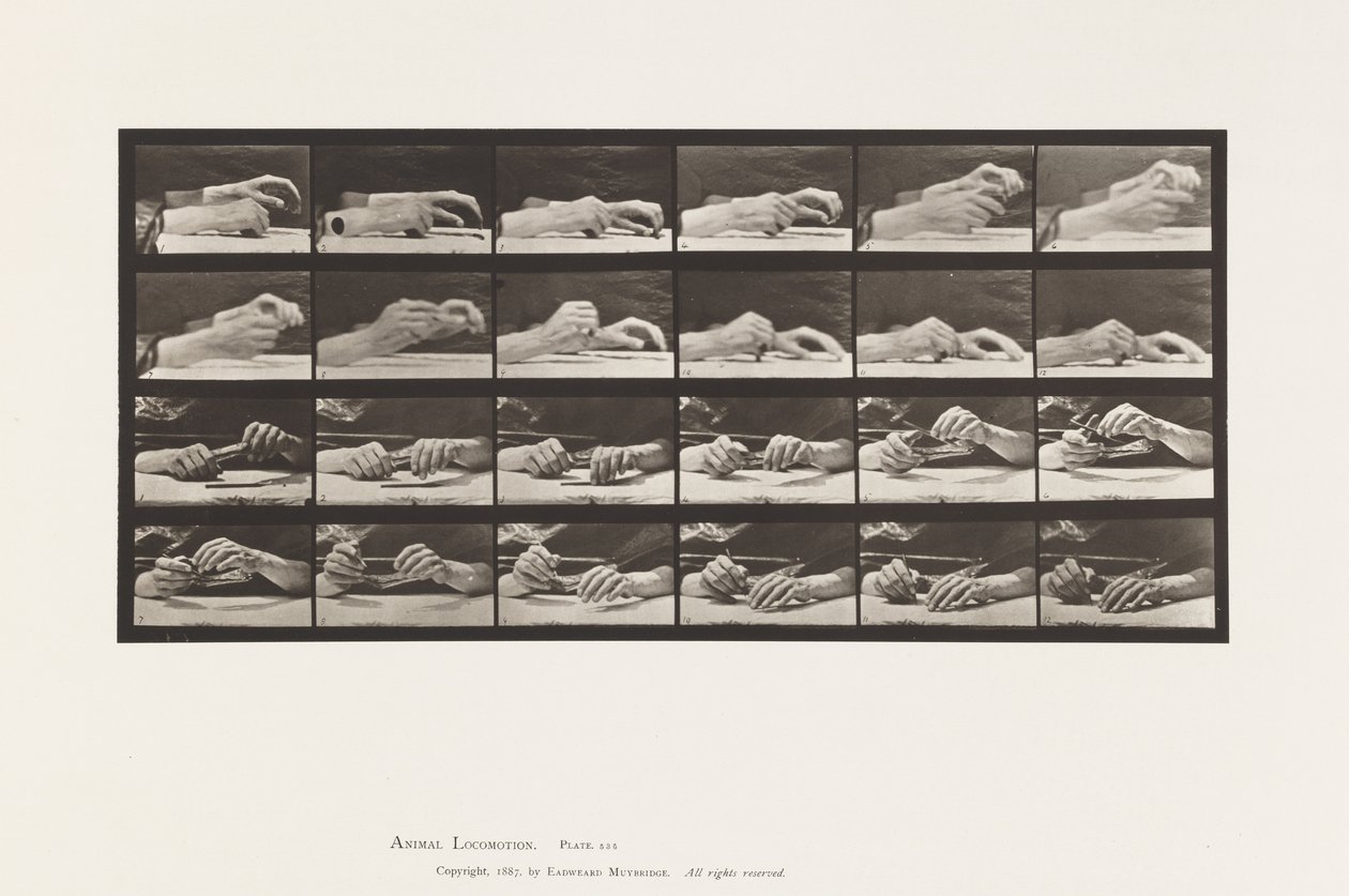 Levy 536. Käden liike; Käsien vaihtokynä tekijältä Eadweard Muybridge