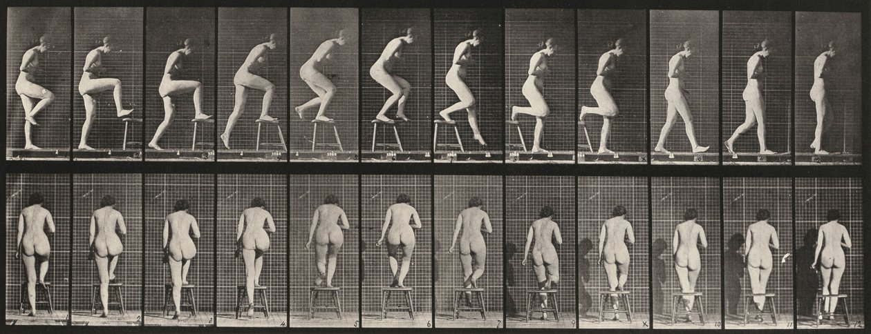 Kilven numero 180. Tuolin päälle ja päälle astuminen tekijältä Eadweard Muybridge
