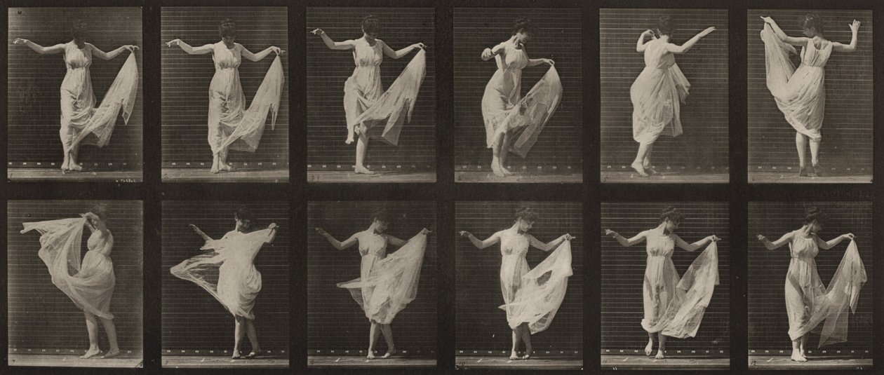 Kuvalaatta numero 187. Tanssi (fantasiatanssi) tekijältä Eadweard Muybridge