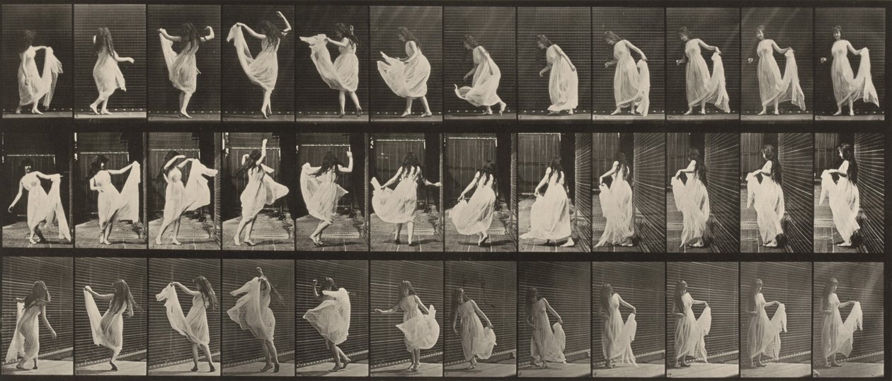 Taulu numero 193. Tanssi (fantasiatanssi) tekijältä Eadweard Muybridge
