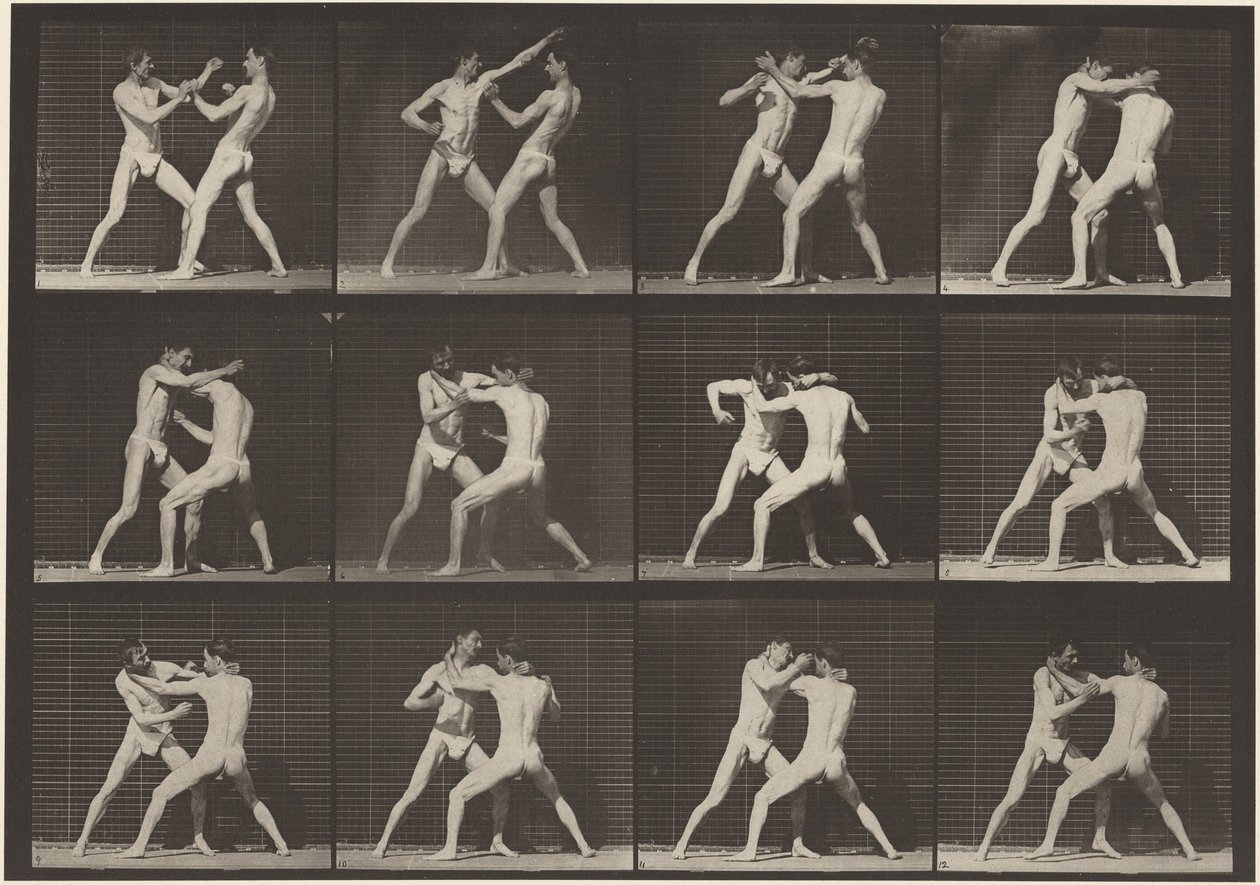 Kilven numero 340. Nyrkkeily, avoin käsi (kengät),1887 (kuva). tekijältä Eadweard Muybridge