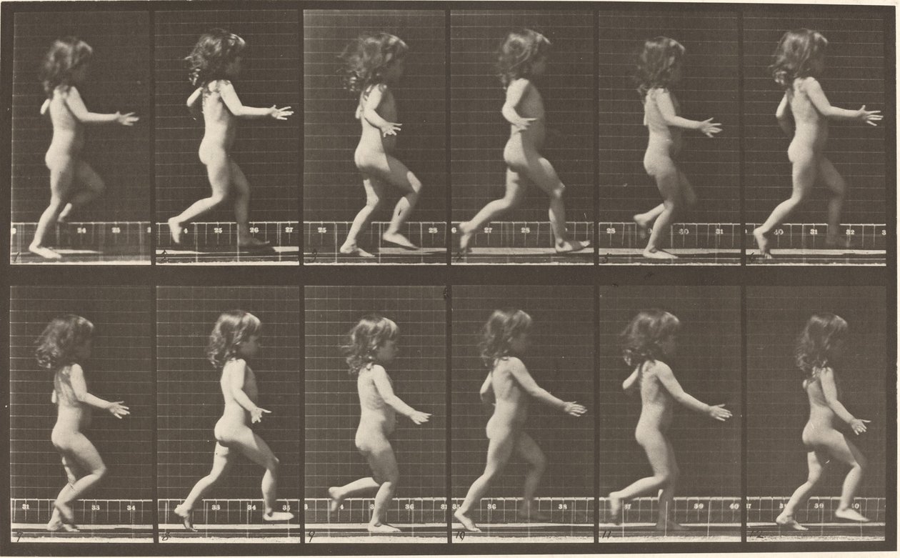 Kilven numero 469. Lapsi juoksee tekijältä Eadweard Muybridge