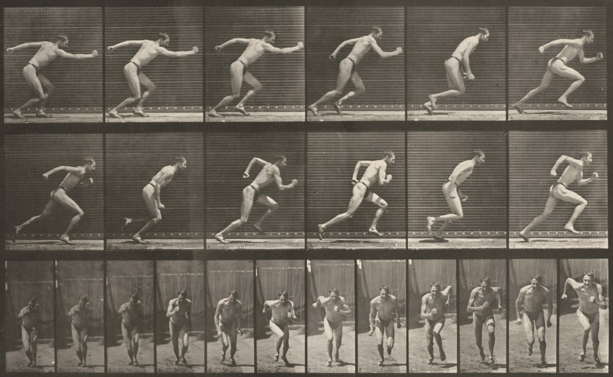 Taulu numero 59. Lähtö juoksuun tekijältä Eadweard Muybridge
