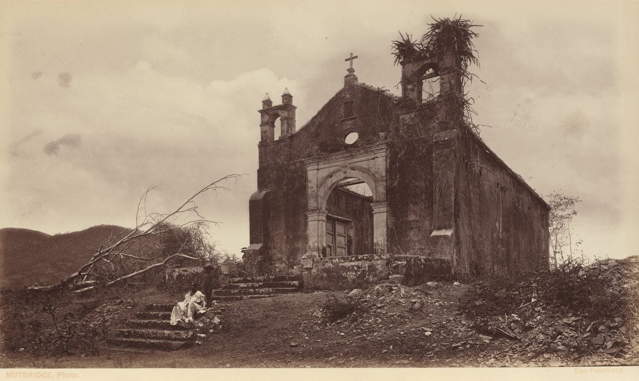 San Miguelin kirkon rauniot, Panama tekijältä Eadweard Muybridge