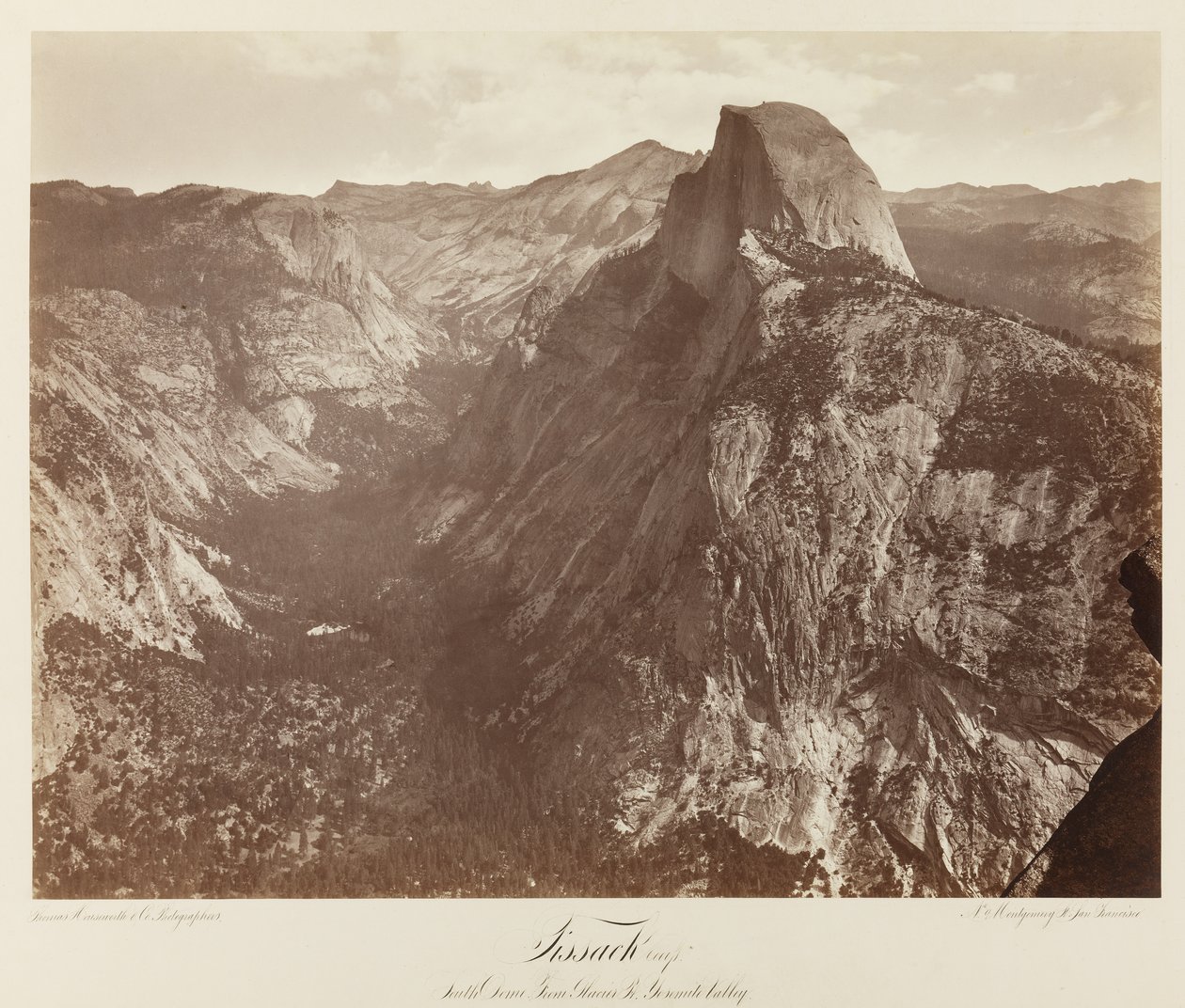 Tissack, South Dome Glacier Pointista, Yosemite Valley #73, n. 1872 (mammuttilevy-albumiprintti) tekijältä Eadweard Muybridge
