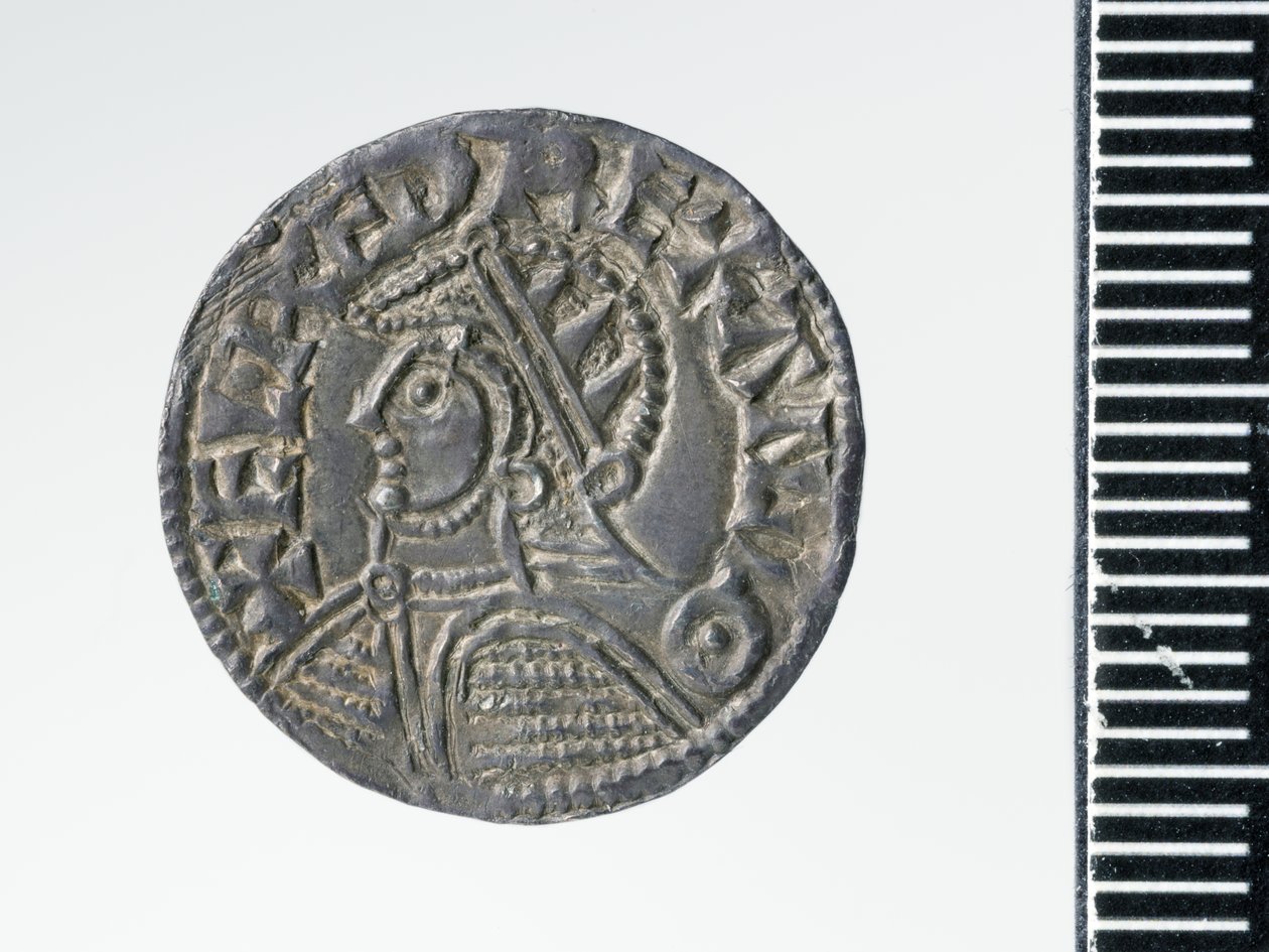 Penny of Æthelred II, Lontoon rahapaja, 978 (hopea) (numeron 3706819 kääntöpuoli) tekijältä Ealdgar Ealdgar