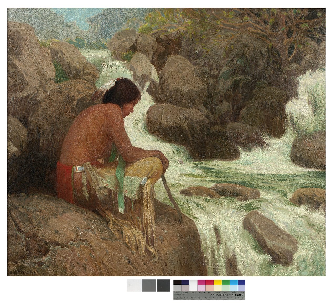 Hondo Falls, 1907 tekijältä Eanger Irving Couse