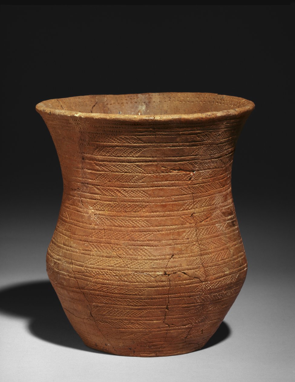 Kellodekantteri haudasta Radleyssä, Barrow Hillsissä, noin 2500-2150 eKr. (savi) (katso myös 3073366) tekijältä Early Bronze Age