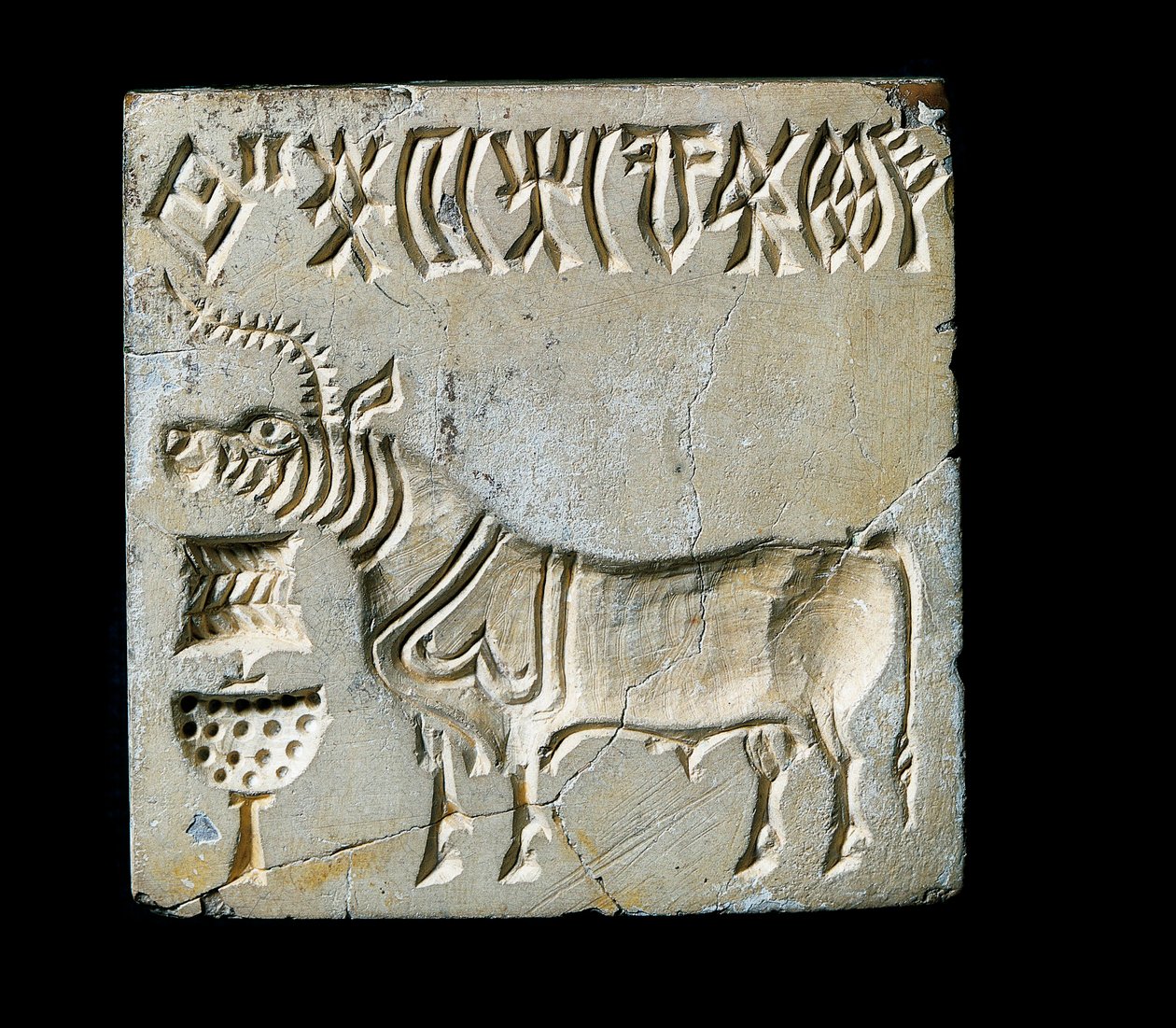 Indus-laakson sivilisaatio: eläimen sinetti. 26-25-luvulla eKr. (pronssikausi) tekijältä Early Bronze Age
