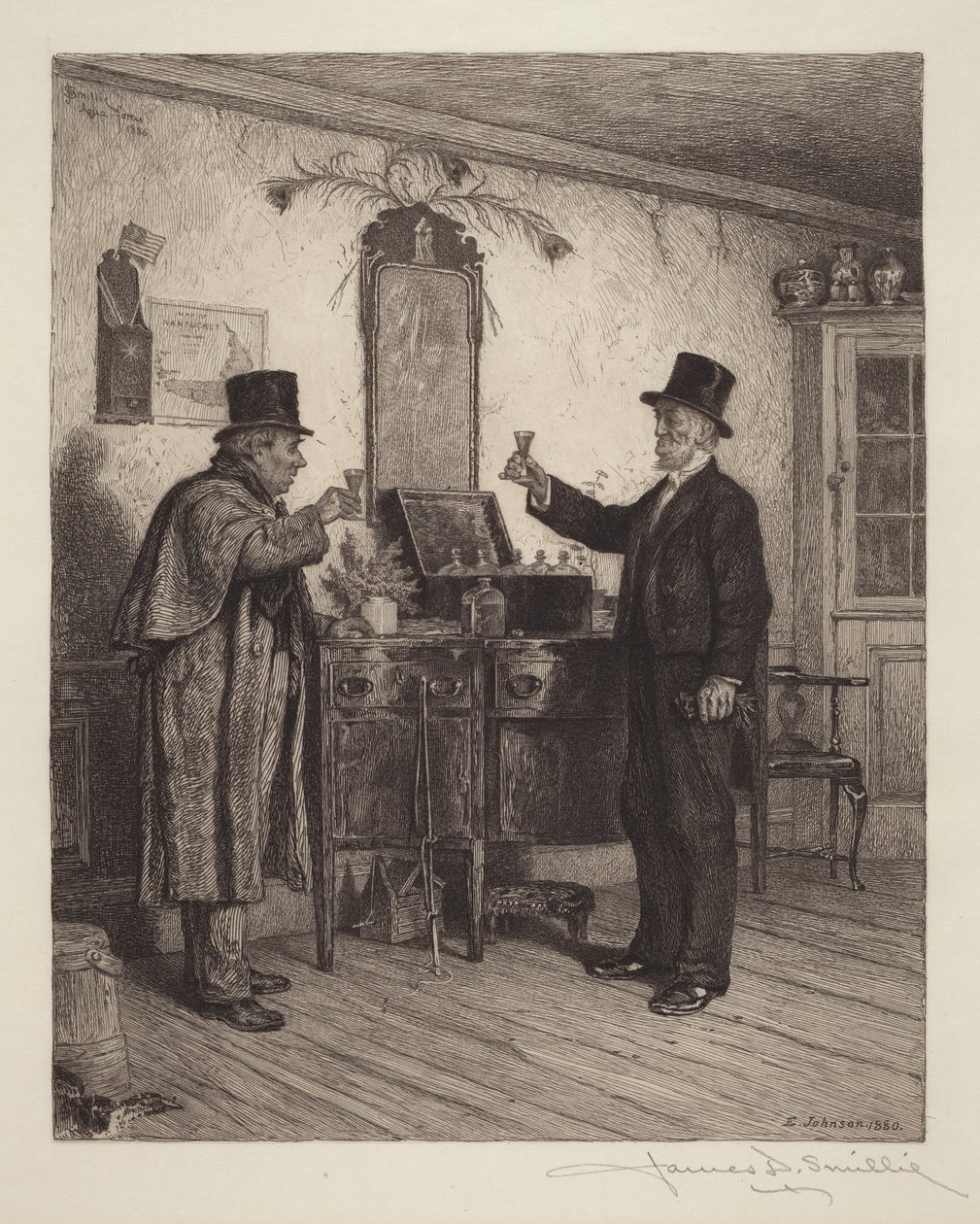 Lasillinen tilanherran kanssa tekijältä Eastman Johnson