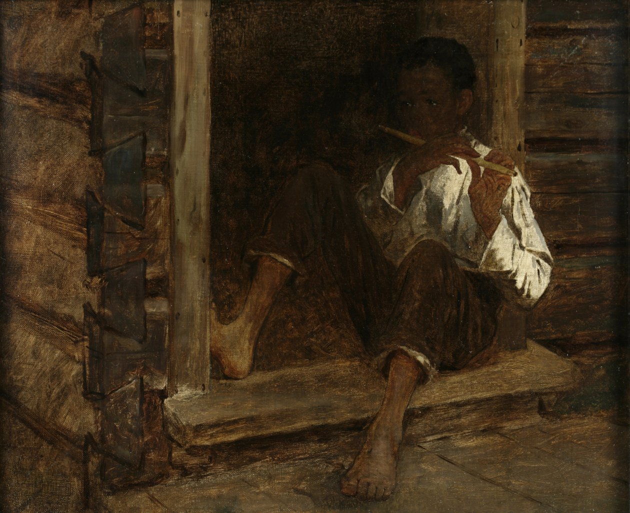 Black Boy, n. 1860-61 (öljy kankaalle) tekijältä Eastman Johnson