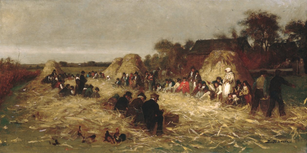 Maissin kuoriminen Nantucketissa tekijältä Eastman Johnson