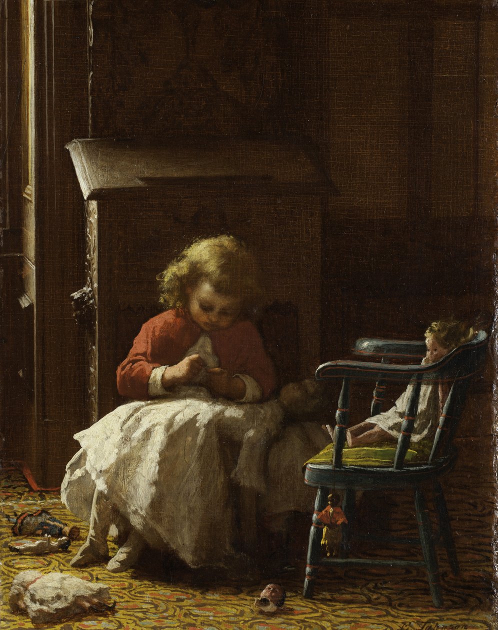 Perhehoito, 1873 tekijältä Eastman Johnson