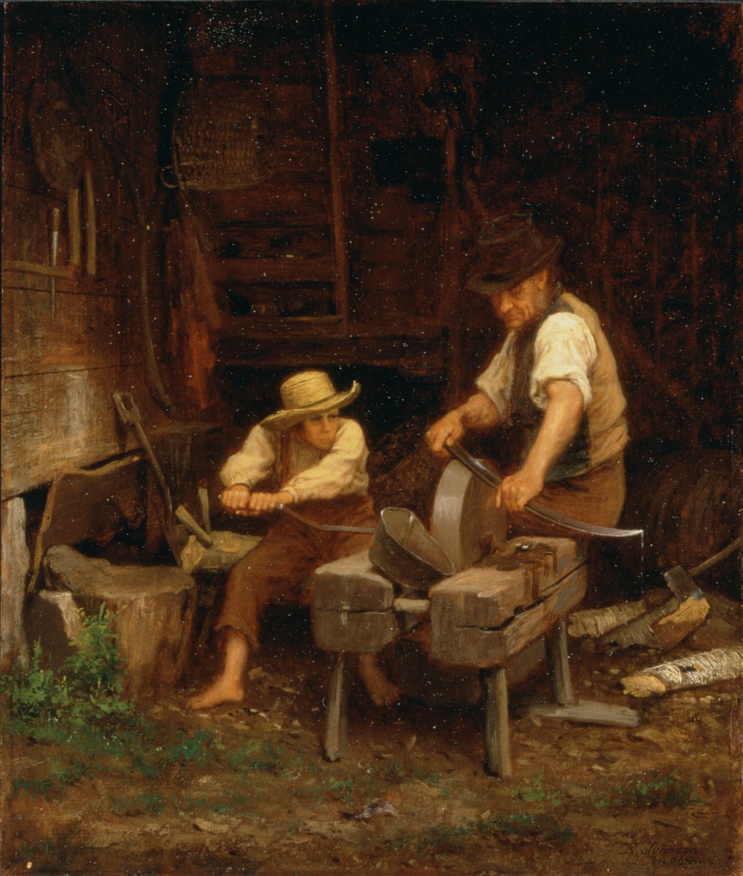 Huonekalut ja erilaiset esineet 1100- ja 1300-luvuilta tekijältä Eastman Johnson