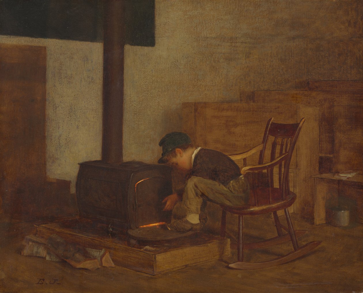 Early Scholar, n. 1865. tekijältä Eastman Johnson