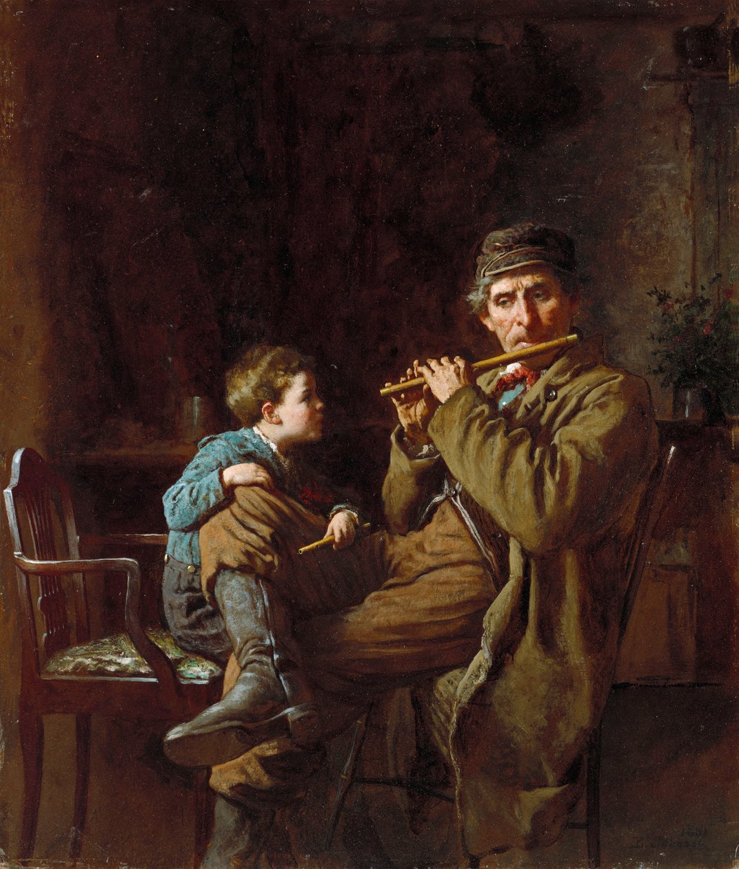 Todellinen oppilas, 1881 tekijältä Eastman Johnson