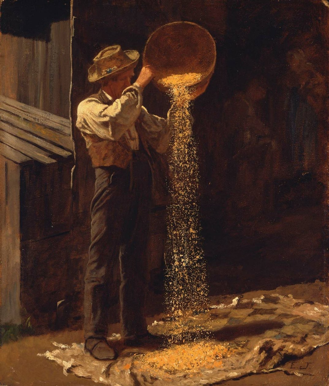 Viljan puinti tekijältä Eastman Johnson