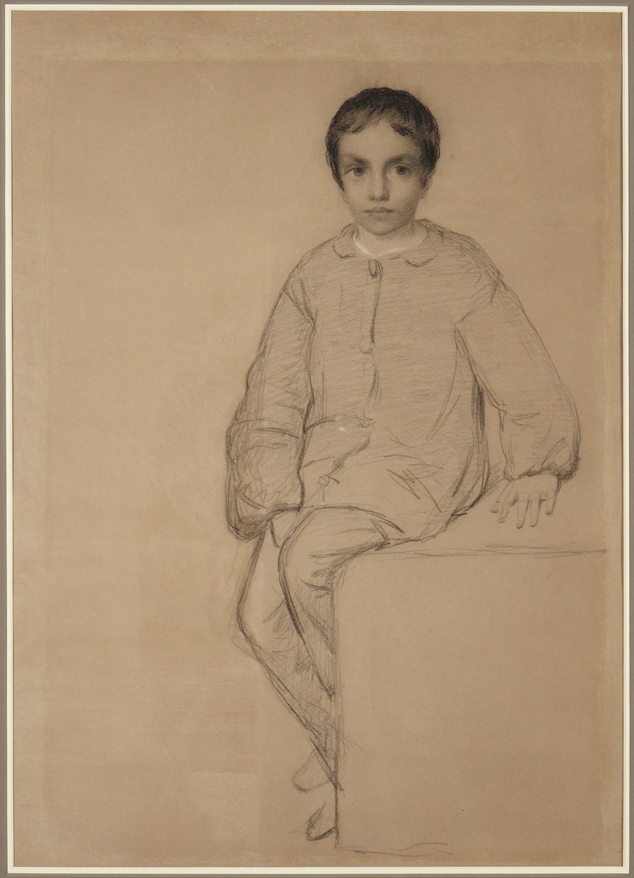 Istuva poika tekijältä Eastman Johnson