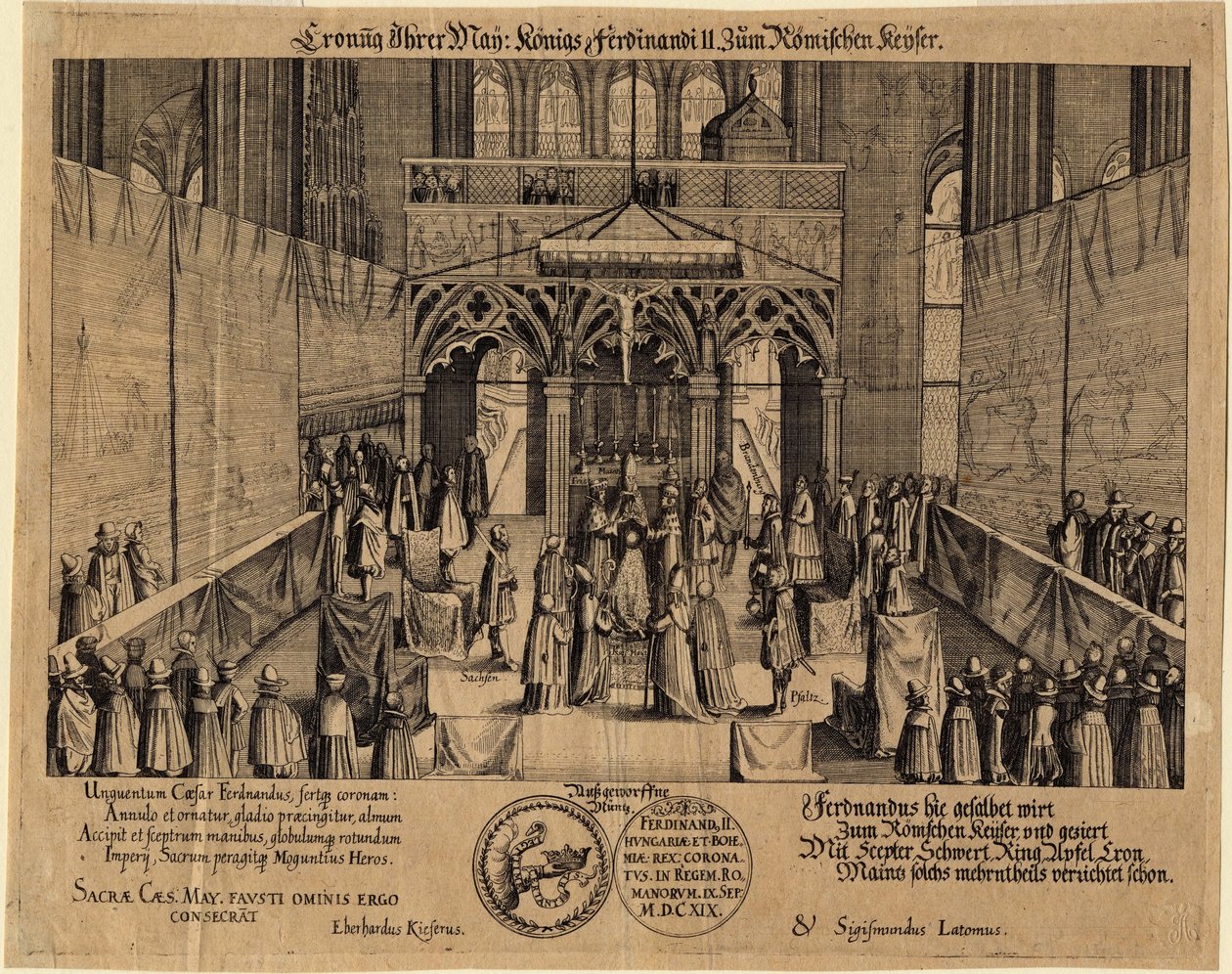 Ferdinand II Roomalaisten keisari (1578-1637) - Kuningas Ferdinand II kruunattiin Pyhän Rooman keisariksi tekijältä Eberhard Kieser