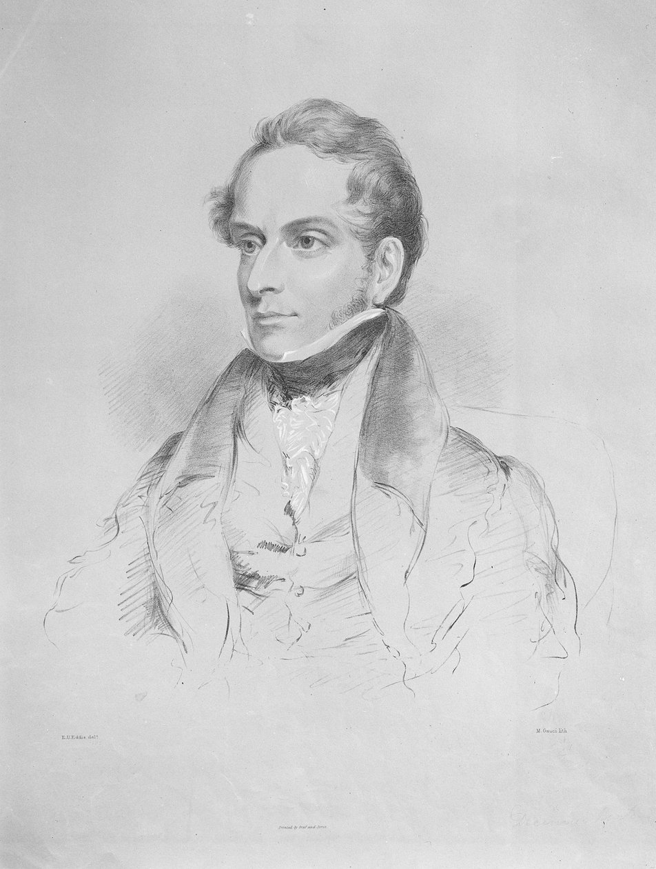 Decimus Burton, Maxim Gaucin litografia, n. 1830-35 tekijältä Eden Upton Eddis