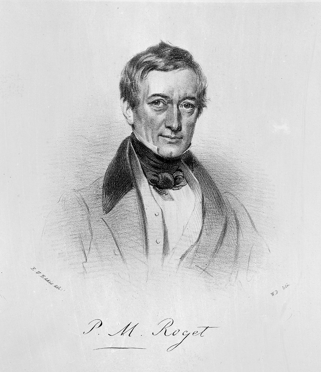 P.M. Roget, n. 1835 (litografia) tekijältä Eden Upton (after) Eddis