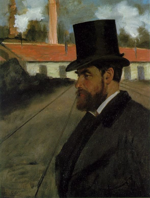 Henri Rouart tehtaansa edessä tekijältä Edgar Degas