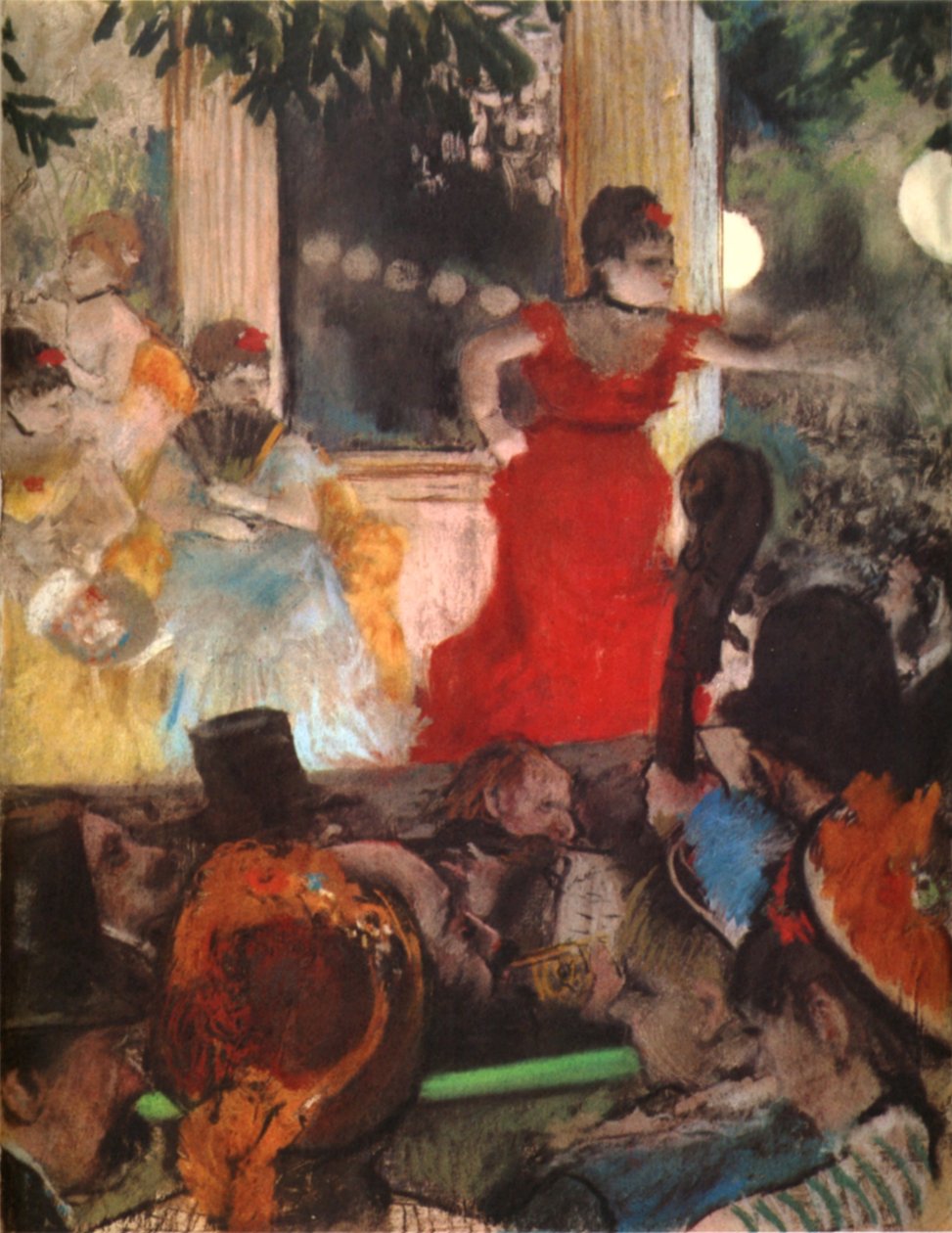 Im Konzertcafe Les Ambassadeursn Englanti: Kahvilakonsertti Les Ambassadeursnissa Ranska: Les cafe-concert des Ambassadeursn Portugali: O cafe-concerto dOs Embaixadoresn tekijältä Edgar Degas